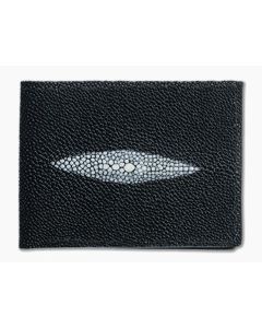 Yoder Leather Company Black Stingray Regular ID Window Bifold Wallet
