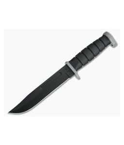 kabar 1211　FIGHTING KNIFE BLACK FINE Kabar 1211 - Black Fighting Knife Leather Sheath — Eagle Valley