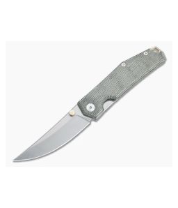 GiantMouse ACE Clyde Stonewashed Elmax Natural Micarta & Brass