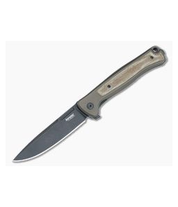 Couteau De Poche LionSteel TRE DT - Lame Damas, Manche Fibre De Carbone/titane - Neuf