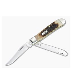 Case Mini Trapper Peach Seed Jig Amber Bone Slipjoint 00013