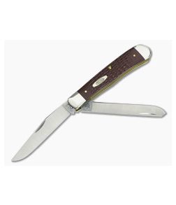 Case Trapper Synthetic Brown Handle Slipjoint 00019