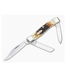 Case Medium Stockman Amber Bone Carbon Steel 00079