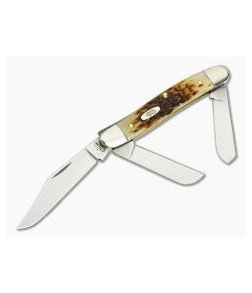 Case Amber Bone Peach Seed Jig Stockman 00128