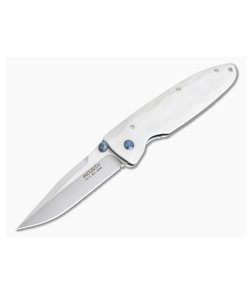 MCusta Classic Wave Satin VG10 Corian Liner Lock Folder 19V