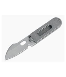 Serge Knife Co. Mid-Tech Bean Harpoon Acid Washed Nitro-V Titanium Slip Joint Top Flipper 002