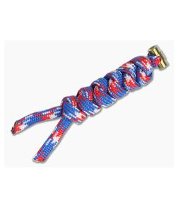 Chris Reeve Small Sebenza 21 Multicolored Knotted Lanyard Liberty/Gold