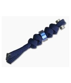 Chris Reeve Small Inkosi Midnight Lanyard with Blue Bead