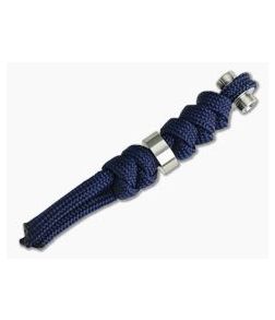 Chris Reeve Large Inkosi Midnight Lanyard with Silver Bead