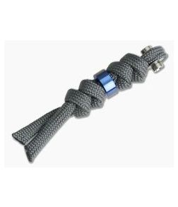 Chris Reeve Small Inkosi Charcoal Lanyard with Blue Bead