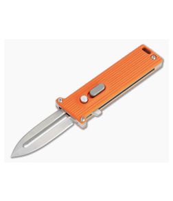 D Rocket Design Tallin Satin M390 Orange G10 Single Action CA Legal OTF Automatic