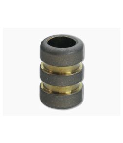 Ti Survival Titanium Lanyard Bead Grooved Stonewashed Copper Groove