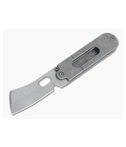 Serge Knife Co. Mid-Tech Bean Cleaver Acid Washed Nitro-V Titanium Slip Joint Top Flipper 005