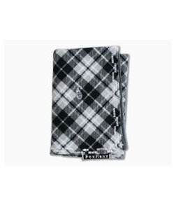 Fox Hanx Venture Cotton Flannel Black and Gray Plaid Handmade Handkerchief