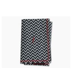 Fox Hanx Phalanx Cotton Black and White Chevron Handmade Handkerchief