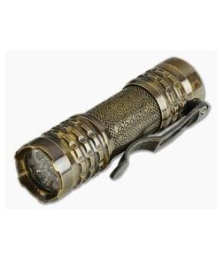 Ti2 Design / CWF Pele Custom Flashlight Patinated Brass Viking 4000K