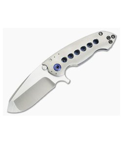 Direware SOLO Titanium Flipper Orange Peel Hole Pattern Satin M390