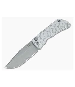 McNees Knives AutoMac Atomic Cracked Earth Aluminum Drop Point