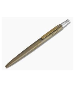 Pena Knives X-Series Click Pen Bronze Titanium Matching Clip Black Ink Pen