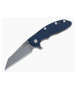 Hinderer Knives XM-18 3.5" Black-Blue Fatty Wharncliffe Working Finish