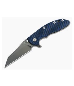 Hinderer Knives XM-18 3.5" Black-Blue Fatty Wharncliffe Anthracite DLC