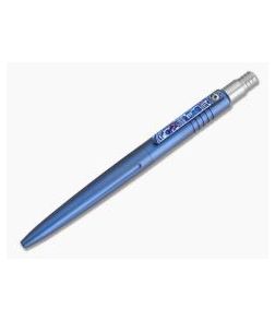 Pena Knives X-Series Click Pen Blue Titanium Mokuti Clip Black Ink Pen