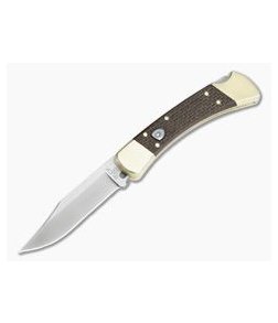 Buck 110 Automatic Elite Exclusive Burlap and Brushed Brass Serialized S30V Folder 0110BRSAGP