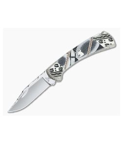 Buck 112 Ranger Garett Finney Custom "Tracks" Jet Elk Tine Legacy Limited Edition 0112BKSLE