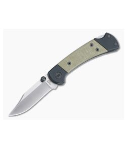 Buck 112 Ranger Sport EDC Satin S30V Black Aluminum Green Micarta Back Lock Folder 0112GRS5