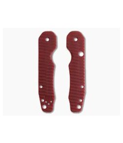 Putman Blade Scales Spyderco Smock Grooved Red G10 Scales