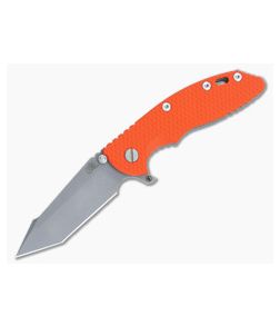 Hinderer Knives XM-18 3.5" Orange Fatty Harpoon Tanto Working Finish