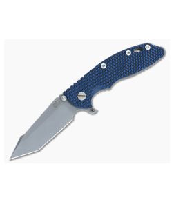 Hinderer Knives XM-18 3.5" Black-Blue Fatty Harpoon Tanto Working Finish #1