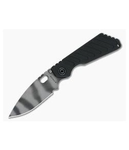 M. Strider Knives SnG Tiger Stripe 20CV Grooved Aluminum Flamed Titanium 