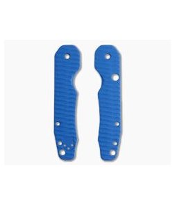 Putman Blade Scales Spyderco Smock Grooved Blue G10 Scales