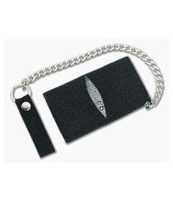 Adam Unlimited Stingray Tri-Fold Chain Wallet 