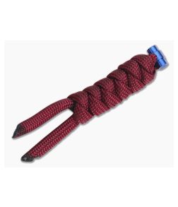 Chris Reeve Small Sebenza 21 Burgundy/Blue Knotted Lanyard