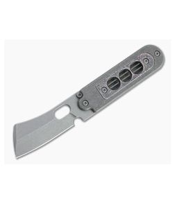 Serge Knife Co. Bean Flipper Mid-Tech Cleaver Acid Washed Nitro-V Copper Window Titanium Slip Joint 013