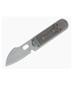 Serge Knife Co. Bean Flipper Mid-Tech Harpoon Acid Washed Nitro-V Copper Skull Titanium Slip Joint 014