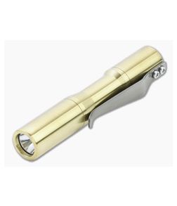 CWF Lights Micro Arcadian Click Satin Brass 5000k 10440 Custom Flashlight