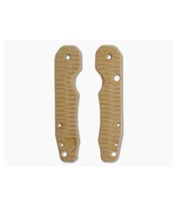 Putman Blade Scales Spyderco Smock Grooved Natural Micarta Scales