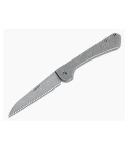Serge Knife Co. Wildcard Dark Stonewashed M390 Titanium Slip Joint Folder 016