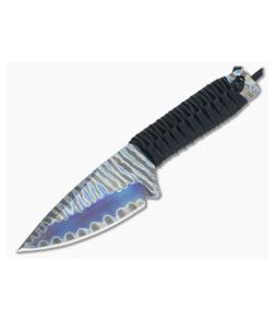 M Strider Knives Flamed Titanium Spear Fixed Blade