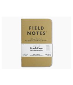 Field Notes Original Kraft Graph Paper Memo Notebook 3 Pack