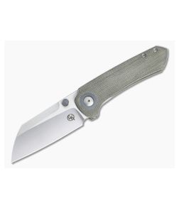 Christensen Knifeworks Maverick S Liner Lock Satin M390 OD Green Micarta Folder