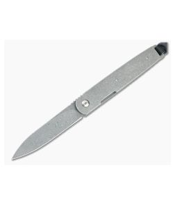 Boker Plus LRF Damascus Stonewashed Titanium Liner Lock Top Flipper 01BO174DAM