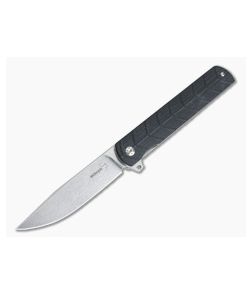 Boker Plus Legion Stonewashed Clip Point Black G10 Liner Lock Flipper 01BO242