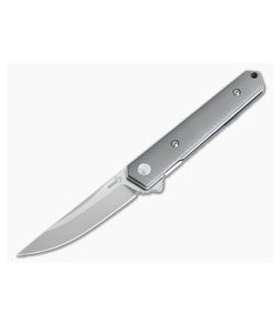 Boker Plus Mini Kwaiken Milled Titanium D2 Flipper 01BO267