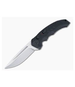 Boker Plus Intention II Stonewashed D2 Black G10 Button Lock Automatic 01BO482