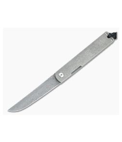 Boker Plus Nori Damascus Stonewashed Titanium Liner Lock Top Flipper 01BO897DAM