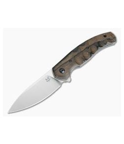 Fox Knives Ziggy Anso Design Ziricote Wood Satin N690Co Liner Lock Flipper 308ZW
